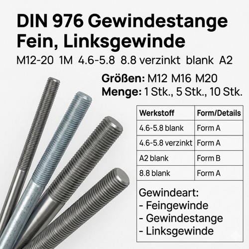 Gewindestange din 976 - gewindestange,